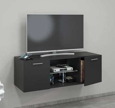 VCM mediawandmeubel, zwevend tv-meubel, groot tv-meubel, tv-bureau, tv-meubel voor 65 inch tv, zwevende tv-standaard, houten tv-standaard, hoog tv-meubel, tv-wandpaneel, tv-entertainmentmeubels voor de woonkamer