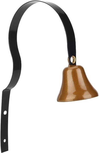 Winkeliers Bel - Antieke Deurbel - Hondentraining - Montage op Muur - 40 mm Diameter - Antiek Brons