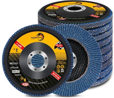 Set van 10 Slat Discs 125 mm - Schuurdiscs met Korrel 40/60/80/120 voor Schuurmachine en Schuren van Hout en Metaal
