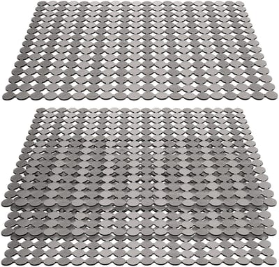 Dailygoods- Spoelbakmat set van 4 - 30 x 40 cm - op maat te snijden - multifunctionele PVC mat - bescherming tegen krassen - geperforeerd ontwerp - Gootsteenmat