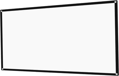Projectiescherm - Draagbaar scherm - Thuisbioscoop - Kreukvrij polyester - 122 x 77 cm - Wit