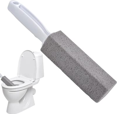 Puimsteen Toilet - Reinigingssteen Handvat - Hardnekkige Vlekken Verwijderen - Natuurlijk Krassend Materiaal - 246 cm Lengte - Grijs