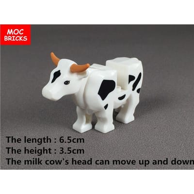 5 stuks/partij MOC Blokken Dier Melkkoe Vee Boerderij Leergericht DIY Bouwstenen Figuur Speelgoed ideaal voor kinderen Poppen Kerstcadeaus