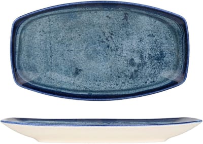Kütahya Porselen Serveerschaal - Blue Stone - Porselein - 16x9 cm - set van 2