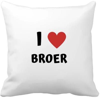 Akyol - i love broer Kussen hoes - Broer - de liefste broer - verjaardag - cadeautje voor broer - broer artikelen - kado - geschenk - 40 bij 40 cm