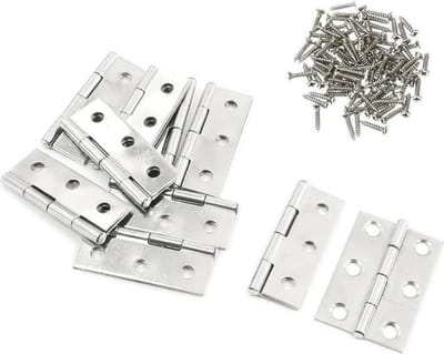 Roestvrij Stalen Deurscharnieren - Inklapbaar - Met Schroeven - Voor Kast Lade - Huismeubel Hardware