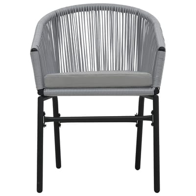 vidaXL - Tuinstoelen - 2 - st - PE-rattan - antracietkleurig