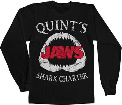 Jaws Longsleeve shirt -S- Quint's Shark Charter Zwart