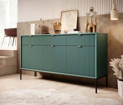 Meubella - Dressoir Navil - Groen - 154 cm