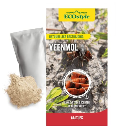 ECOstyle 10 mln Aaltjes FC tegen Veenmol - Bestrijdingsmiddel - Natuurlijk & Biologisch - Tegen Vraatschade aan Groeten en Kruiden - Toepasbaar van April t/m Oktober - Werken 24 uur per Dag - 60 m2