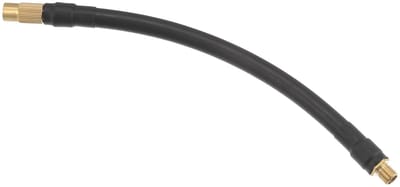 BRENZOOS - Car Tire Inflator Extension Hose Adapter - Snelle aansluiting - Zwart - Duurzaam en flexibel - Geschikt voor auto en motor - 20 cm