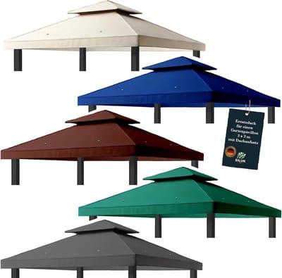 Paviljoen dak - Tentdak - Buitenfeesten - Waterdicht extra sterk - 3 x 3 meter - Beige
