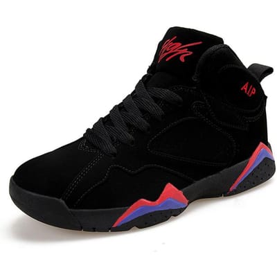 Mode Originele Heren Basketbalschoenen Grote Jongen Ray Zwart Paars Middenhoog Atletisch Straat Basket 7 Dames Sneakers 35 -44 42 black
