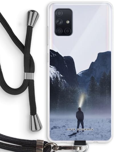 Case Company® - Hoesje met koord geschikt voor Samsung Galaxy A71 hoesje met Koord - Wanderlust - Telefoonhoesje met Zwart Koord - Bescherming aan alle Kanten en Over de Schermrand