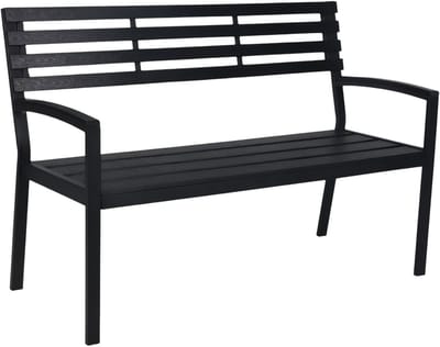 Tuinbank - 2 persoons - L115XB55XH85 cm - zwart