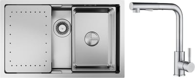 CECIPA max - Spoelbak Keuken - Spoelbakken Keuken Met Keukenkraan Met Uittrekbare Uitloop - 70x44cm Multifunctionele spoelbak van roestvrij staal - Spoelbakken met Afdruip - Zliver