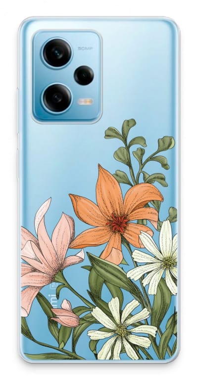 Case Company® - Hoesje geschikt voor Xiaomi Redmi Note 12 Pro 5G hoesje - Floral bouquet - Soft Cover Telefoonhoesje - Bescherming aan alle Kanten en Schermrand
