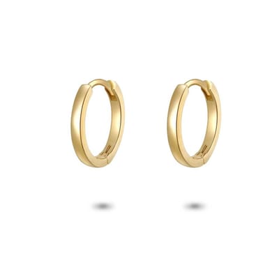 Twice As Nice Oorbellen in 18kt verguld zilver, oorring, 13 mm