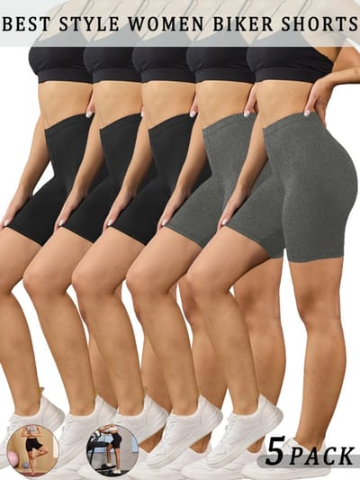 Livano Biker Short Dames - Korte Legging - Lange Onderbroek - Bikershort - Met Pijpjes - 5 Pcs - Gemengd 2 - Maat XS