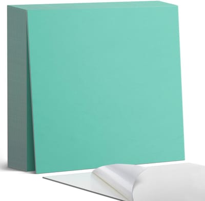 Coloray Plaktegels - Turkoois Zelfklevende Tegels - 20 cm x 20 cm - Turkoois Plaktegels - 20 stuks - Vierkant PVC Tegels - Plaktegels Badkamer - Plaktegels Vloer - Vinyl Tegels Zelfklevend - Wandtegel Zelfklevend
