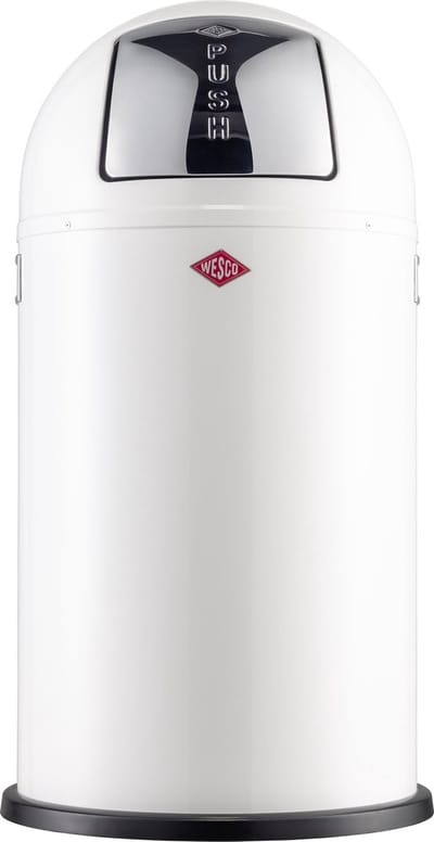 Wesco Pushboy Prullenbak - Afvalbak Wesco - 50 Liter - Wit
