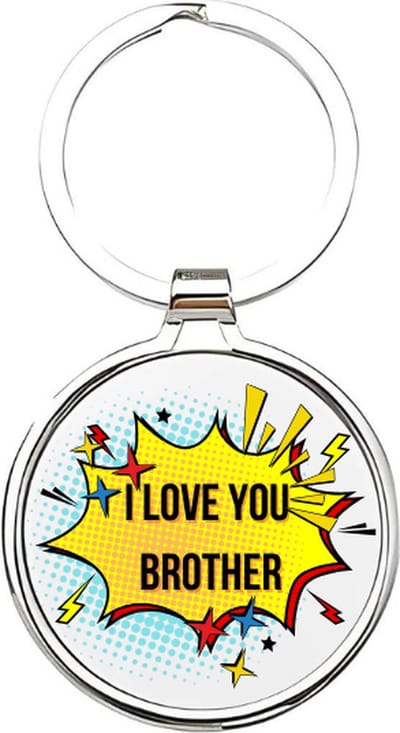 Akyol - I love you brother Sleutelhanger - broer - De leukste broer - Broer sleutelhanger - broers sleutelhanger - Sleutelhanger voor je broer - Familie sleutelhanger - verjaardagscadeautje - Broer cadeau - Brother - broertje - 4 x 7,5 CM