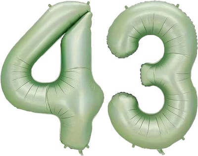 Cijfer Ballonnen Ballon Cijfer 43 Verjaardag Versiering Feest Helium Ballonnen Cijferballon Folieballon Groen Xl Formaat