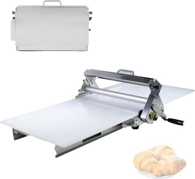 Handmatige Deegroller - Opvouwbare Deegmachine - Bakkerij Gebruik - 11 Dikte-Instellingen - 90x40cm Roloppervlak - Zilver
