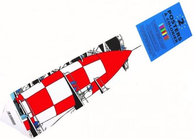 Kuifje Poster - Raket naar de Maan - 2 kleurposters om zelf in te kleuren
