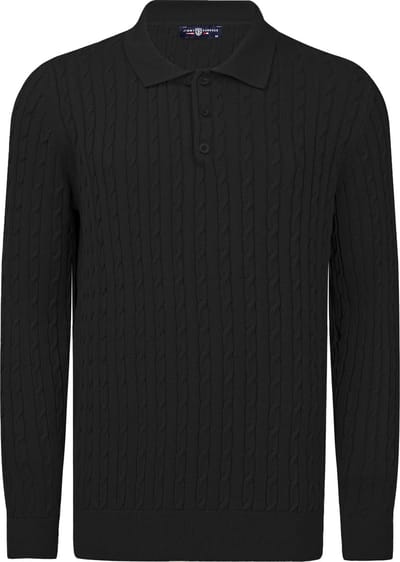 Jimmy Sanders Trui - Sweater - 100% Katoen Heren Zwart - 2Xl