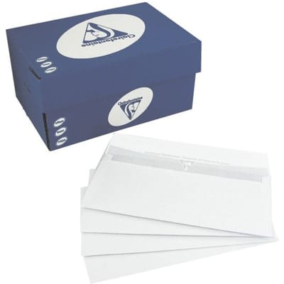 Enveloppen DL met venster, zelfklevende flap met beschermstrip - 250 stuks