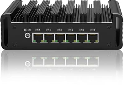 Mini-PC zonder Ventilator met 6x i226 - V 2.5G en Diverse Connectiviteitsopties