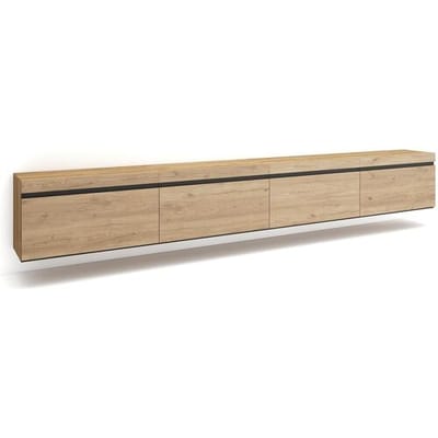 Skraut Home TV-Meubel, Lowboard, 320x35x45cm, Groot formaat TV, Hangend, Eiken