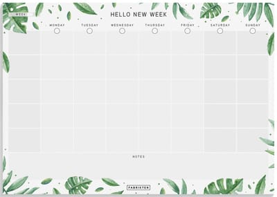 Fabrikten Weekplanner Botanisch - A4 - Engels - Familieplanner