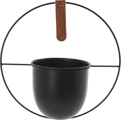 Metalen Hangende Plantenbak, , 1 Stuk 30cm zwart