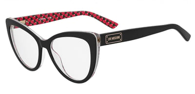 Moschino Love MOL649 Black pattern red 55/17/140 WOMAN Brilmonturen