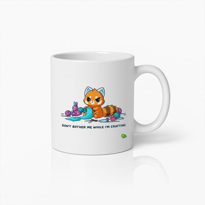 Schattige Breiende Panda Koffiemok – Grappige Brei- en Haak Keramische Cadeaubeker voor Knutselaars