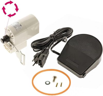 Naaimachine Motor - Pedaal Set - Naaien Repareren - Externe Montage - 120 Watt - Zwart