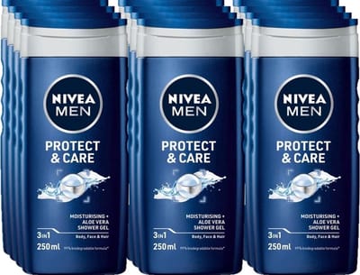 NIVEA Men Douchegel Protect & Care - Voordeelverpakking 12 x 250 ml