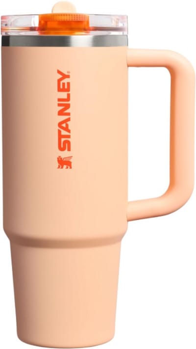 STANLEY Quencher ProTour Flip Straw Tumbler 0,89L (Orange Sherbet) – Lekvrije Thermosbeker met Flip Straw & Handvat – Geïsoleerd RVS – BPA-vrij