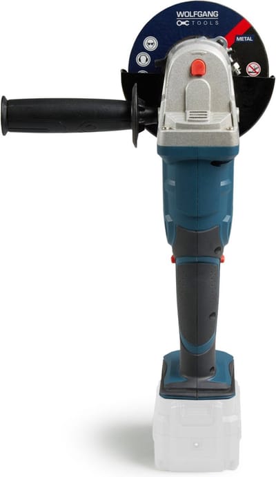 WOLFGANG Cordless Haakse Slijper 20V - Batterij Haakse Slijper, Elektrische Haakse Slijper - Slijpschijf Ø125 mm - Voor Metaal & Steen - Snelheid: 8500/min - (geleverd zonder accu en lader)