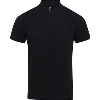 Premier Heren Coolchecker Plus Pique Polo Met CoolPlus (Zwart)