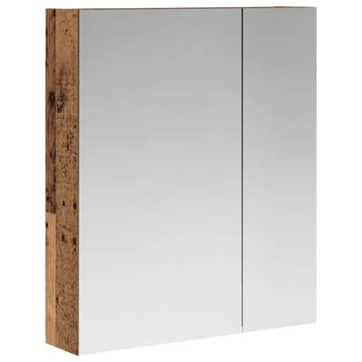 vidaXL - Badkamerspiegelkast - Oudhout - 60 - x - 14,5 - x - 70 - cm - Bewerkt - hout