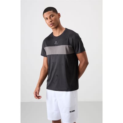 Heren T-Shirt met Kleurblokken en Ronde Hals