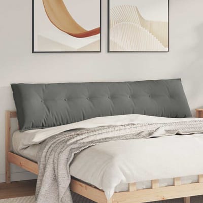 vidaXL - Rugkussen - Donkergrijs - 200 - x - 50 - cm - Microvezel - Stof