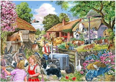 Puzzel 500 Stukken - Op De Boerderij - Extra Grote Stukken voor Volwassenen