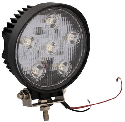 Werklamp 6 LED's, 18W 12/24V, Ø115 mm - TRAILERGEAR