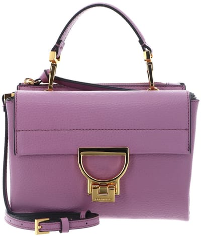 COCCINELLE Leren schoudertas avondtas Arlettis Handbag Grainy Leather Jellyfish paars