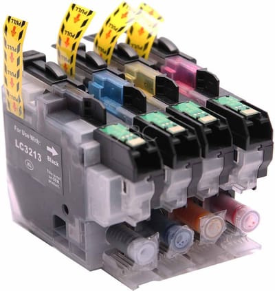 Set 4x ABC huismerk inkt cartridge geschikt voor Brother LC-3213 LC-3211 LC-3213VALBP voor Brother DCP-J572DW DCP-J772DW DCP-J774DW MFC-J490DW MFC-J491DW MFC-J497DW MFC-J890DW MFC-J895DW