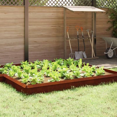 vidaXL - Slakkenhekje - 100 - x - 3,5 - x - 25 - cm - weervast - staal - Roestkleurig